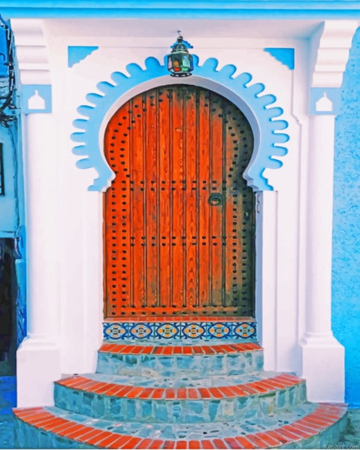 Chefchaouen Morocco Door New Painting By Numberss.png