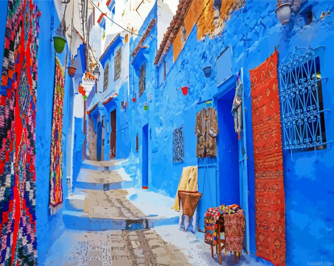 Chefchaouen The Blue City Painting By Numberss.png