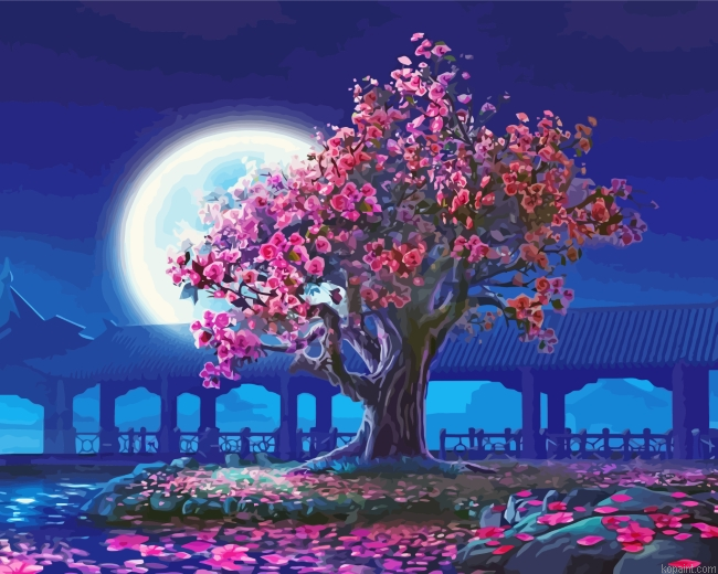 Cherry Blossom Tree Painting By Numberss.png