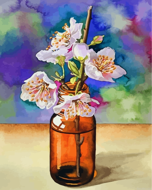 Cherry Blossoms In Glass Painting By Numberss.png