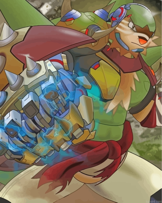 Chesnaught Pokemon Painting By Numberss.png
