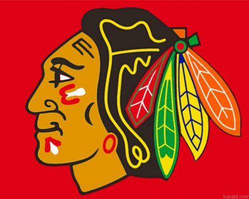 Chicago Blackhawks Logo Painting By Numberss.png