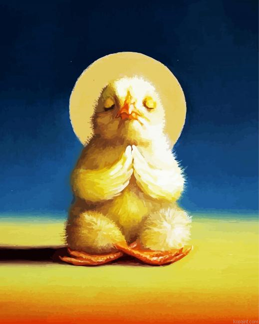 Chick Bird Yoga Pose Painting By Numberss.png