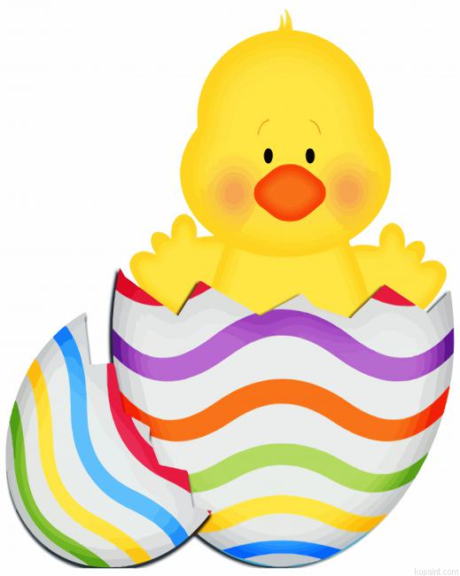 Chick In Colorful Egg Painting By Numberss.png