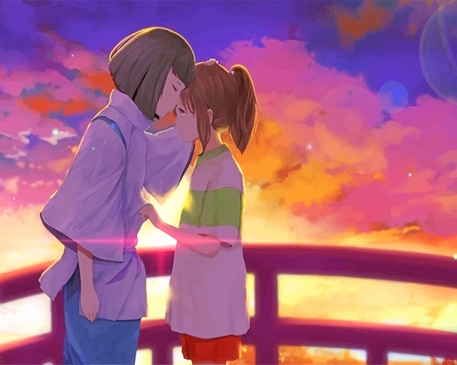 Chihiro And Haku Romance New Painting By Numberss.png