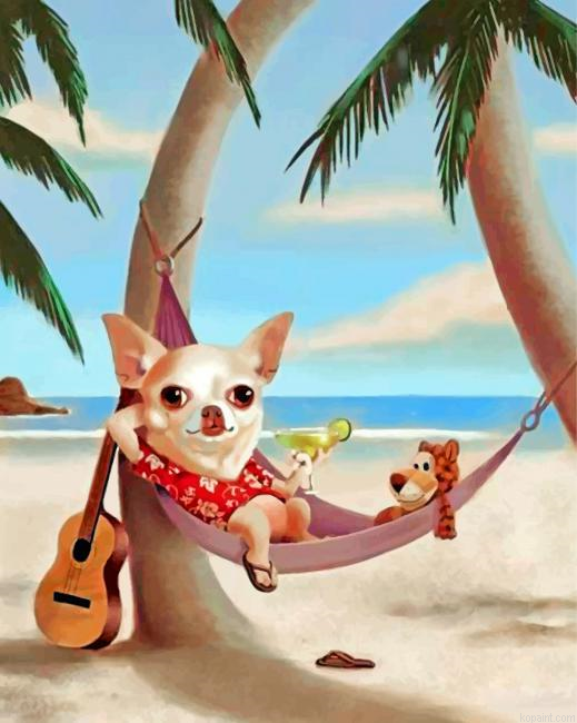 Chihuahua On Hammock Painting By Numberss.png