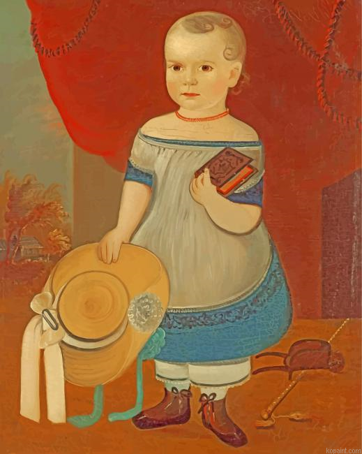 Child With Straw Hat Painting By Numberss.png