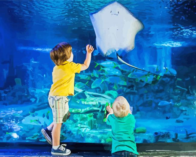 Children Watching Sea Life Painting By Numberss.png