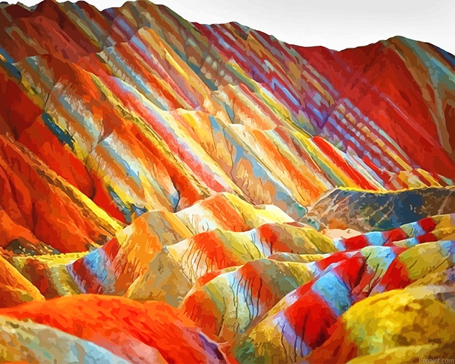 China Rainbow Mountains New Painting By Numberss.png
