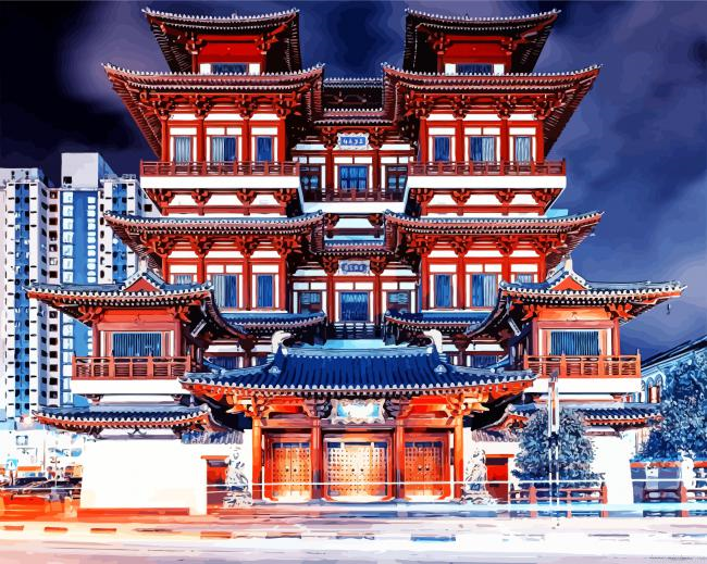 Chinatown Buddha Tooth Relic Temple Painting By Numberss.png