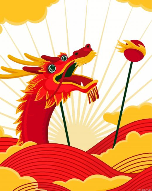 Chinese New Year Dragon Dance Free Painting By Numberss.png