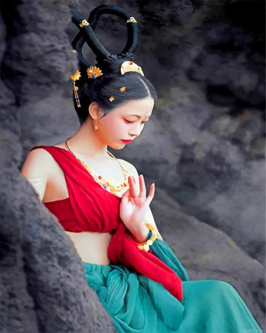 Chinese Woman Painting By Numberss.png
