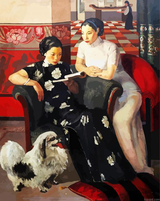 Chinese Woman Reading Paint By Numbers.png