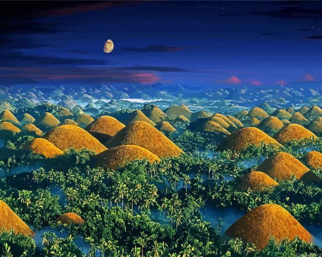 Chocolate Hills Bohol Painting By Numberss.png
