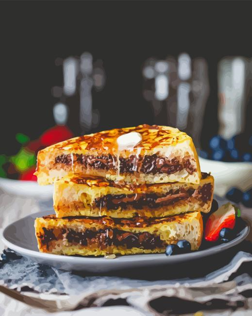 Chocolate Stuffed French Toast Painting By Numberss.png