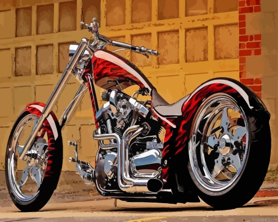 Chopper Bike Painting By Numberss.png