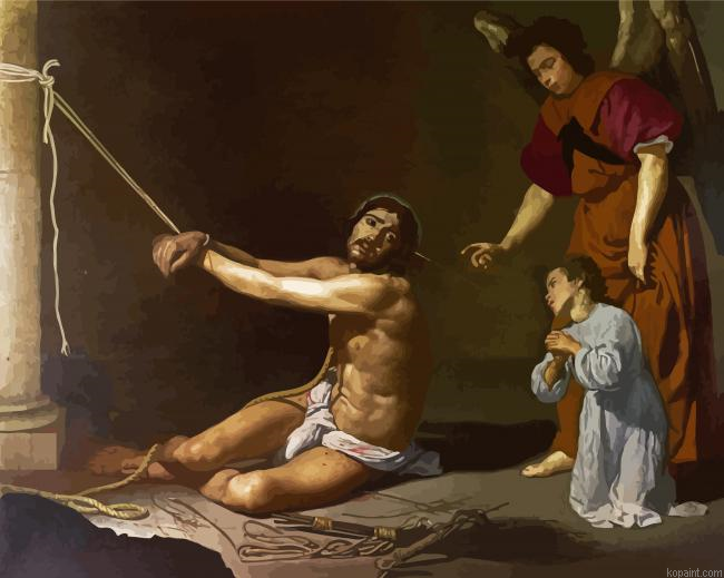 Christ Contemplated By Diego Velazquez Paint By Numbers