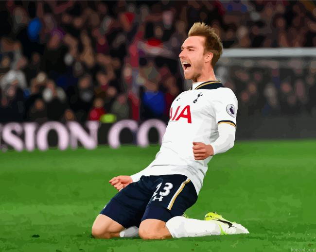 Christian Eriksen Soccer Player Paint By Numbers