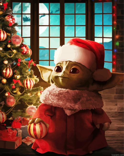 Christmas Baby Yoda Paint By Numbers.png
