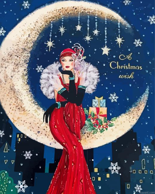Christmas Deco Lady Painting By Numberss.png