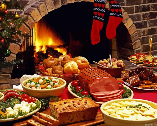 Christmas Food Paint By Numbers