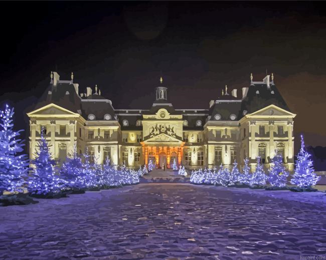 Christmas Frensh Chateau Painting By Numberss.png
