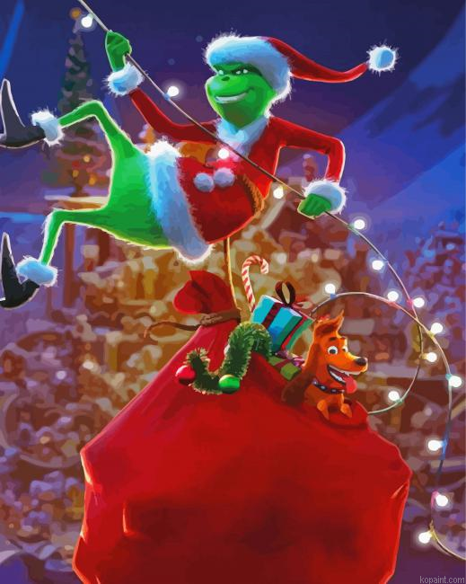 Christmas Grinch Max Dog Paint By Numbers
