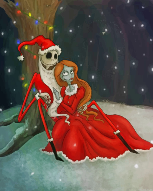 Christmas Jack And Sally Painting By Numberss.png