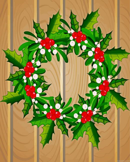 Christmas Mistletoe Painting By Numberss.png