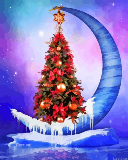 Christmas Moon Tree Painting By Numberss.png