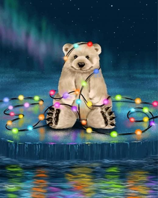 Christmas Polar Bear Painting By Numberss.png
