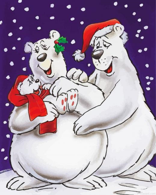 Christmas Polar Bears Painting By Numberss.png