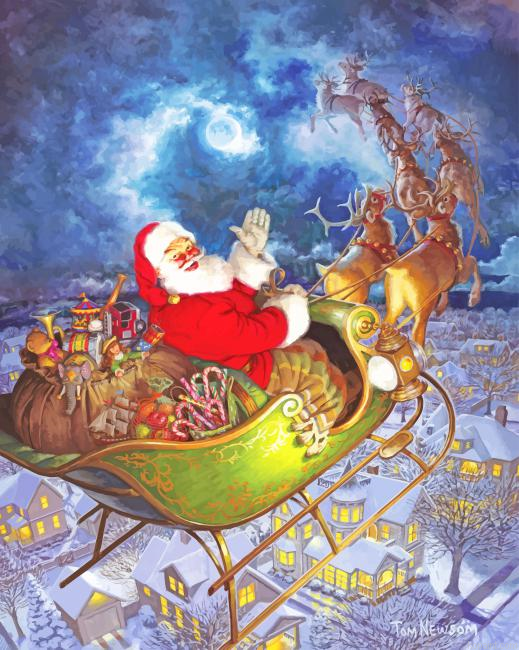 Christmas Santa Celebration New Painting By Numberss.png
