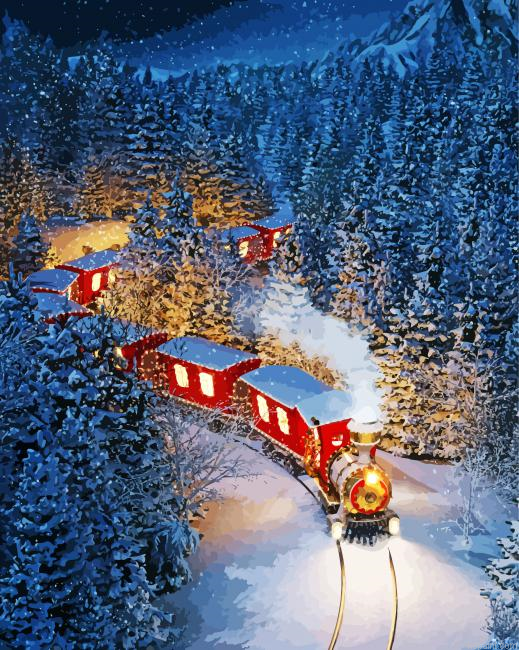 Christmas Train Painting By Numberss.png