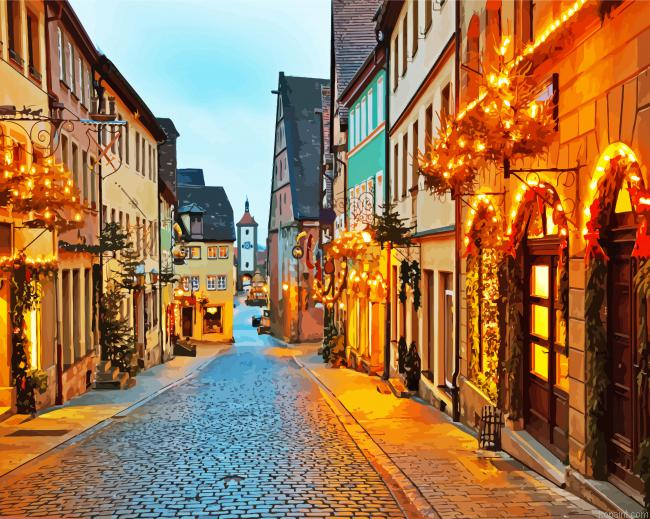 Christmas Vibe In Bavarian Town Painting By Numberss.png