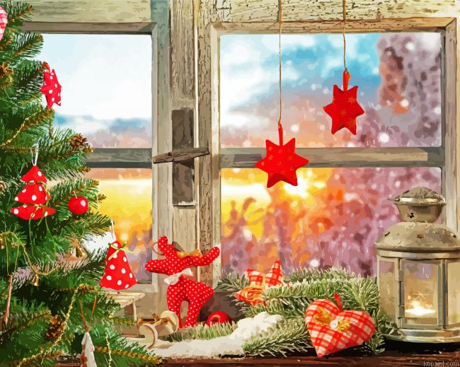 Christmas Window Paint By Numbers