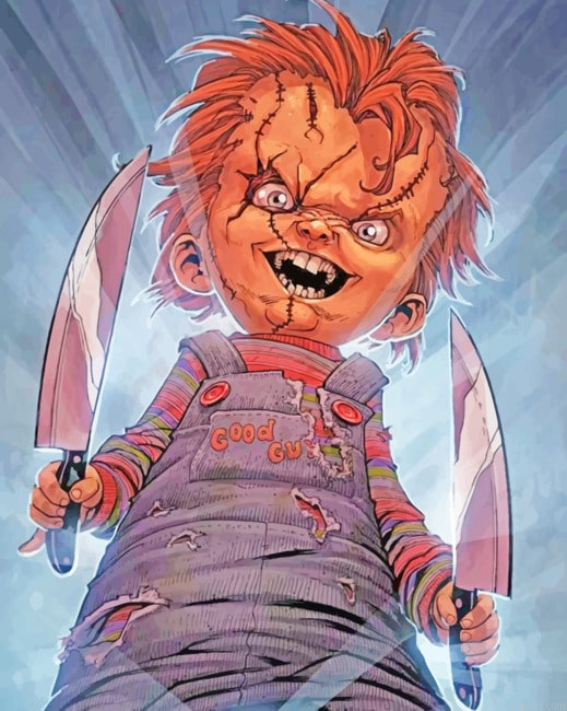 Chucky Comic Horror Painting By Numberss.png