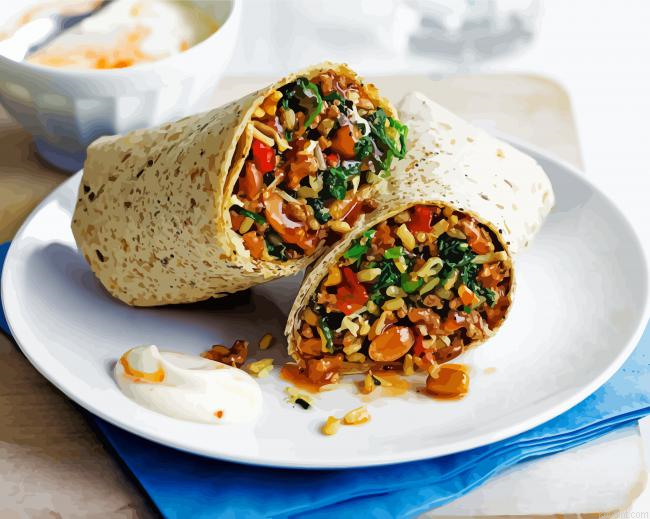 Chunky Chili Con Carne Burrito Painting By Numberss.png