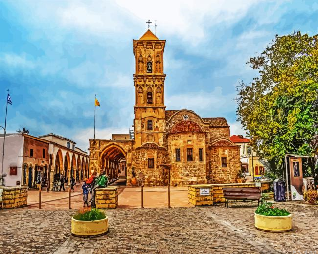 Church Of Saint Lazarus Larnaca Painting By Numberss.png