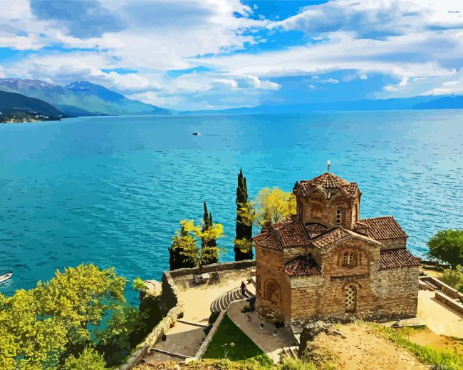 Church Of St John At Kaneo Ohrid Painting By Numberss.png