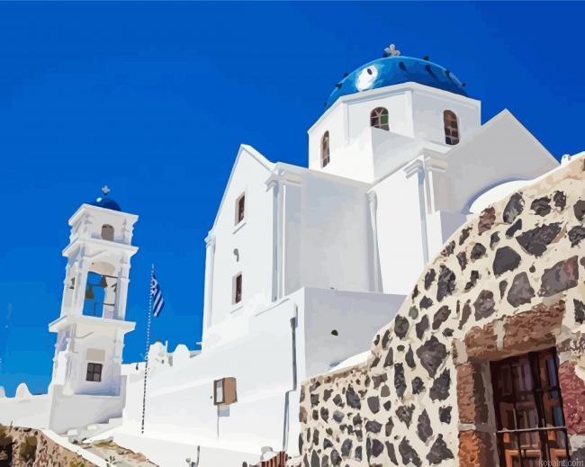 Church Of The Resurrection Of The Lord Thera Santorini Painting By Numberss.png