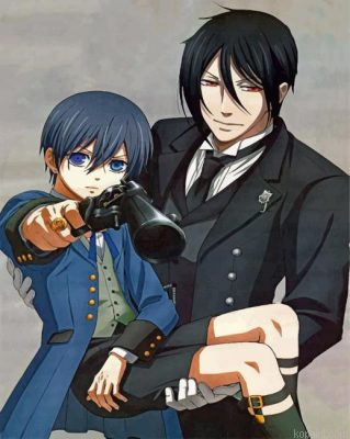 Ciel And Sebastian Michaelis Painting By Numberss.png