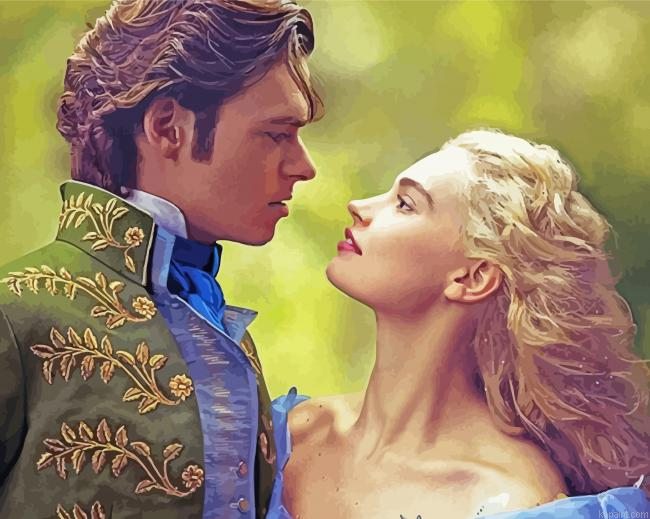 Cinderella And Prince Movie Painting By Numberss.png