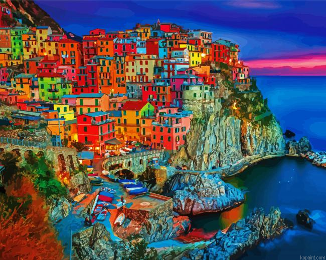 Cinque Terre Colorful Houses Painting By Numberss.png