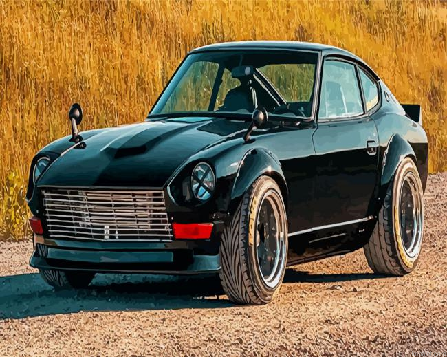 Classic Black Datsun Car Paint By Numbers.png