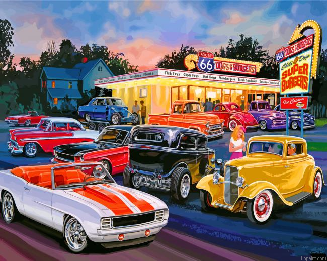 Classic Cars Painting By Numberss.png