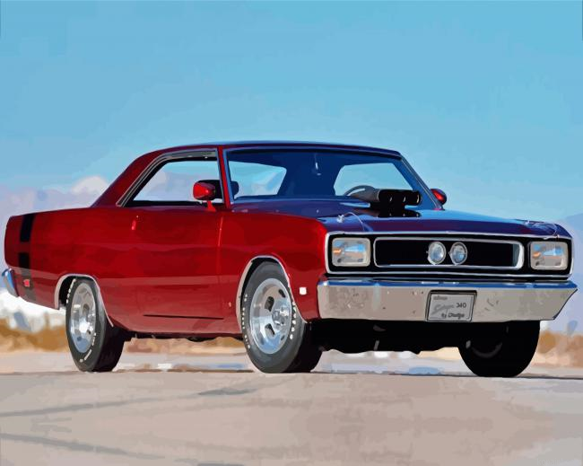 Classic Dodge Dart Car Painting By Numberss.png