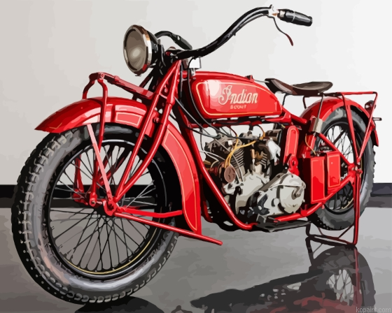Classic Indian Motorcycle Painting By Numberss.png