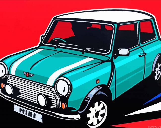 Classic Mini Cooper Car Paint By Numbers.png