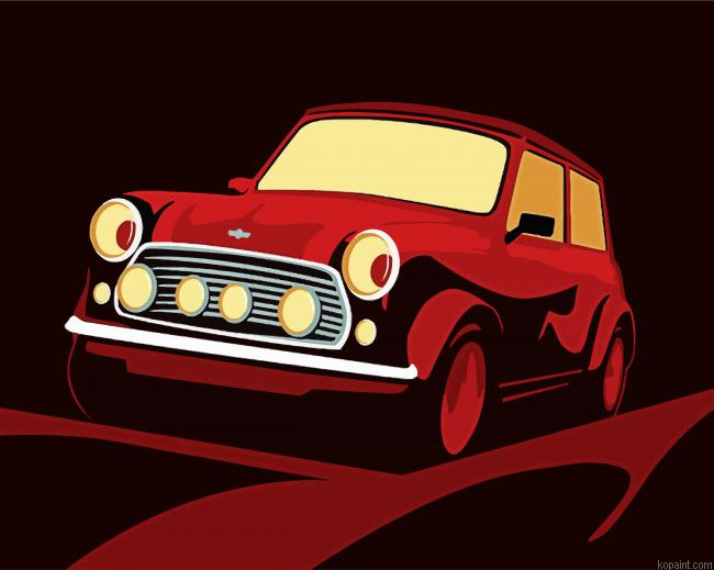 Classic Mini Cooper Pop Art Paint By Numbers.png